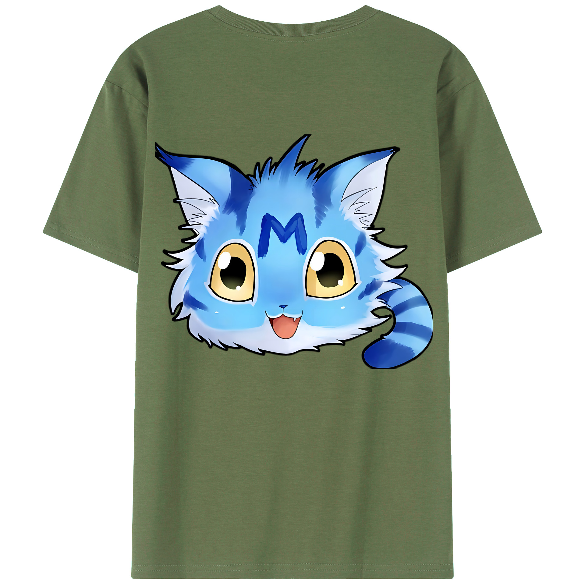 （画像用） Digimon デジタルモンスター/デジモン 綿100％ メンズ半袖Tシャツ（バックプリント） 通気性